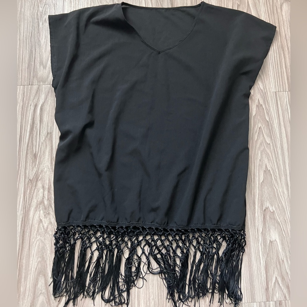 Black swimsuit coverup
